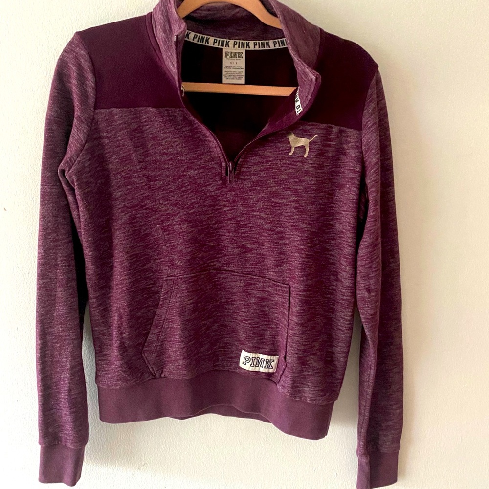 Pink zip up sweatshirt